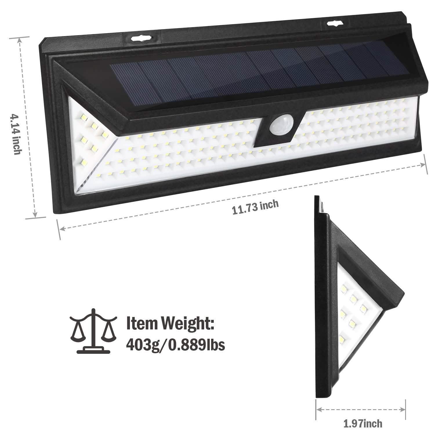 118 LEDs Solar Wall Light Outdoor Motion Sensor Lamp DailySale