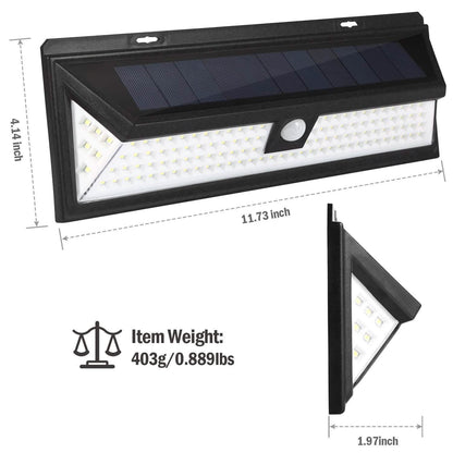 118 LEDs Solar Wall Light Outdoor Motion Sensor Lamp DailySale