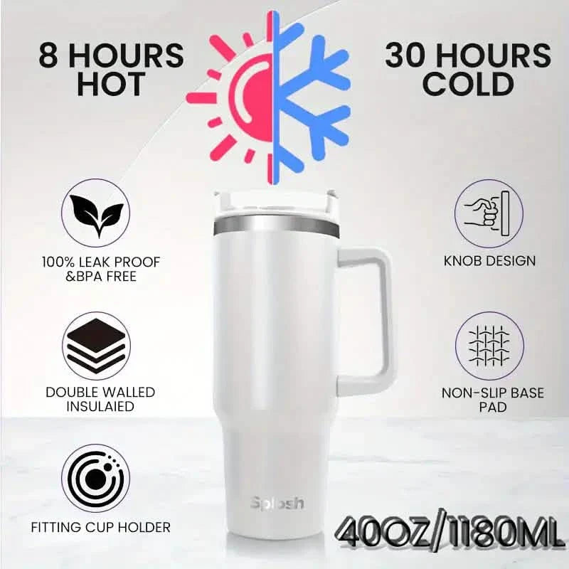 Multi-Color Travel Tumbler with Spill-Proof Lid - 1180ml/40oz DailySale