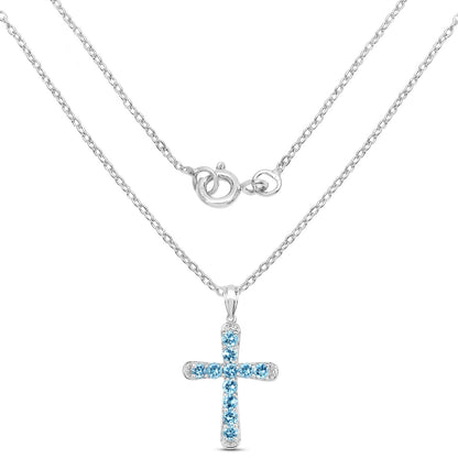 3.85 Carat Genuine Blue Topaz .925 Sterling Silver Pendant Bids.com