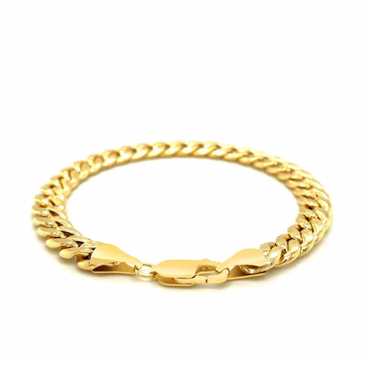 8.0mm 10k Yellow Gold Light Miami Cuban Bracelet Bids.com