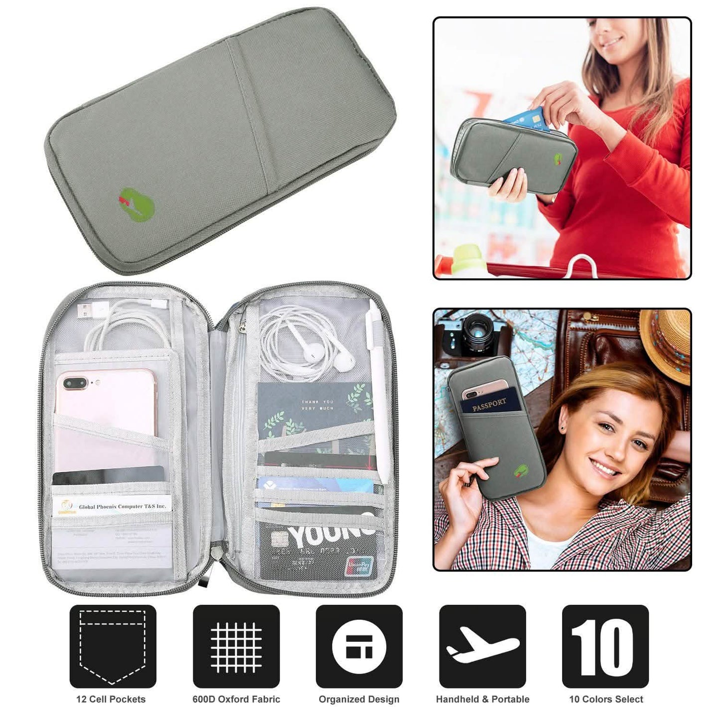 12 Pocket Travel Passport Wallet DailySale