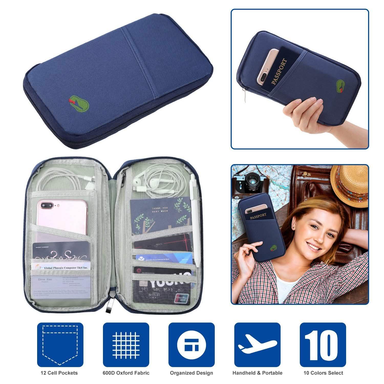 12 Pocket Travel Passport Wallet DailySale