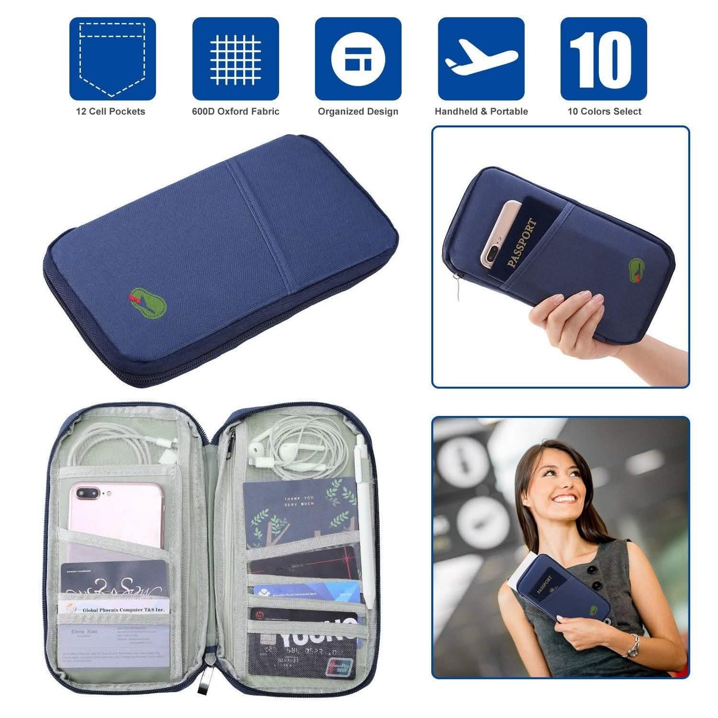 12 Pocket Travel Passport Wallet DailySale