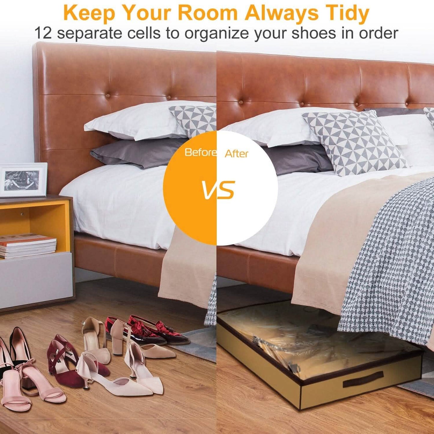 12 Cells Under the Bed Shoes Organizer DailySale