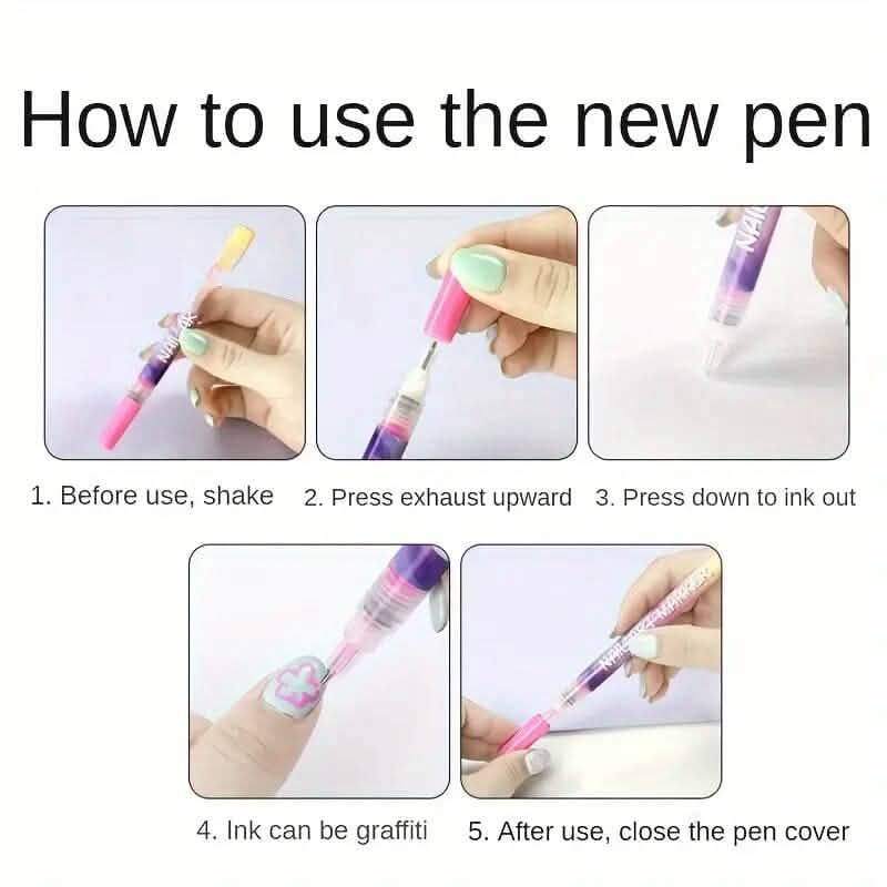 12-Color Nail Art Pen Set Quick Dry Acrylic Paint Markers DailySale