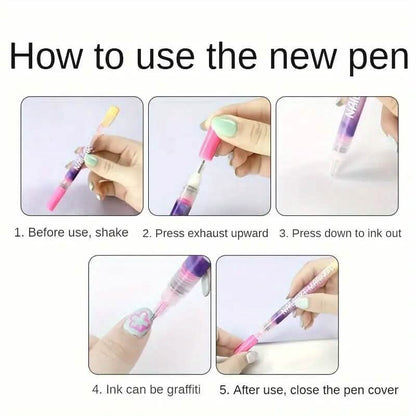 12-Color Nail Art Pen Set Quick Dry Acrylic Paint Markers DailySale