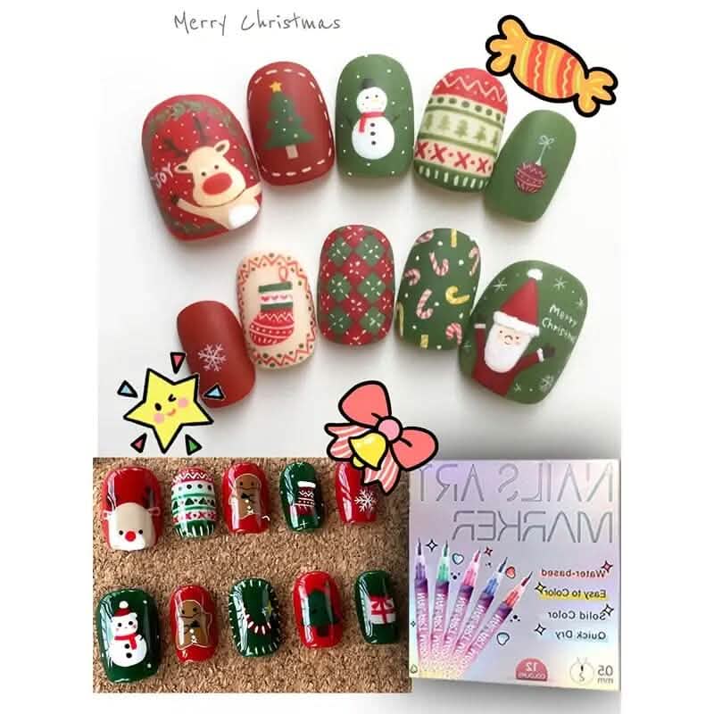 12-Color Nail Art Pen Set Quick Dry Acrylic Paint Markers DailySale