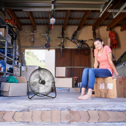 12" Floor Fan Copper Motor High-Velocity with 3 Adjustable Speeds DailySale