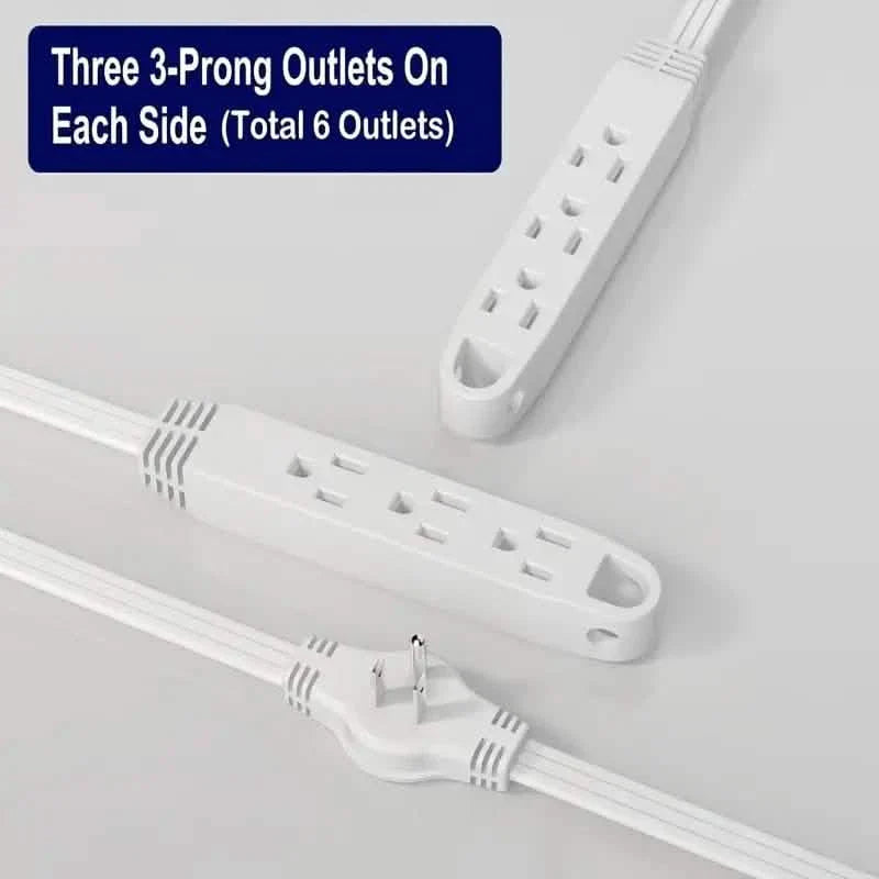 12-Foot Long Extension Cord Power Strip with 6 Feet on Each Side 13A 125V 1625W DailySale