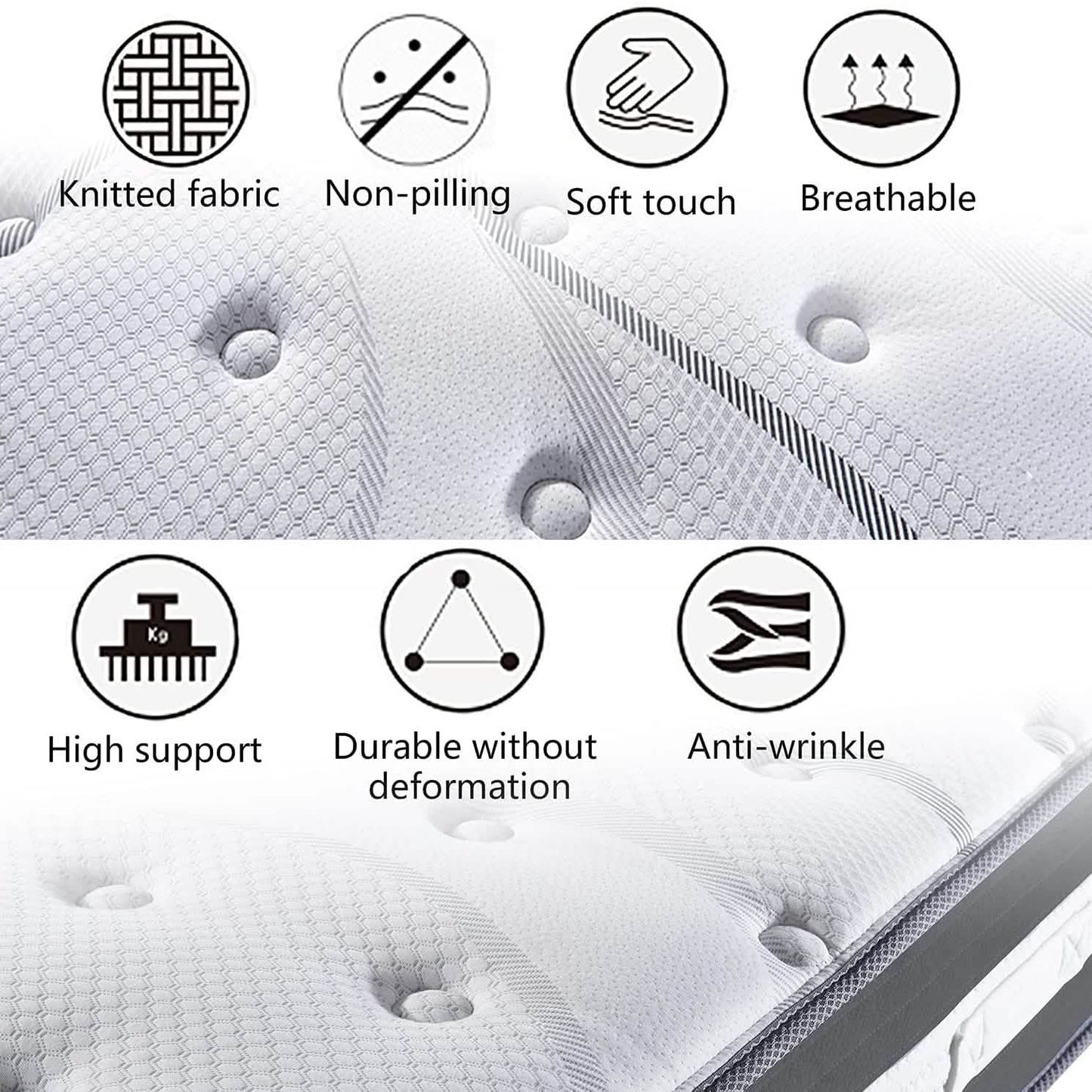 12" Hybrid Pocket Spring Mattress DailySale