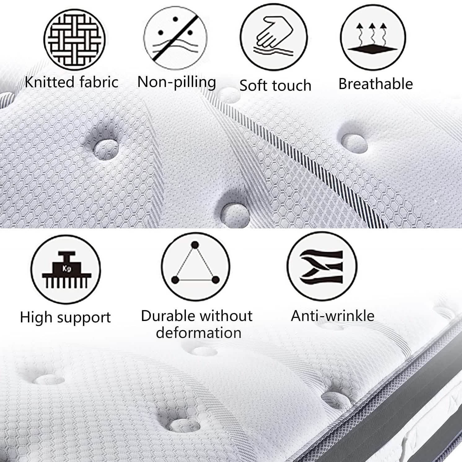 12" Hybrid Pocket Spring Mattress DailySale