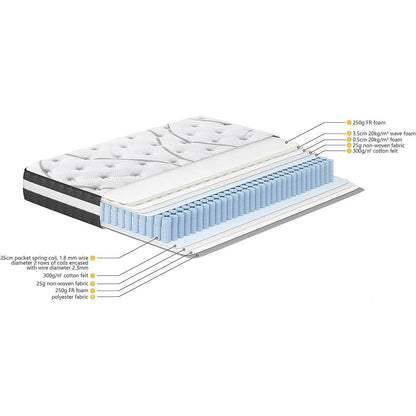 12" Hybrid Pocket Spring Mattress DailySale
