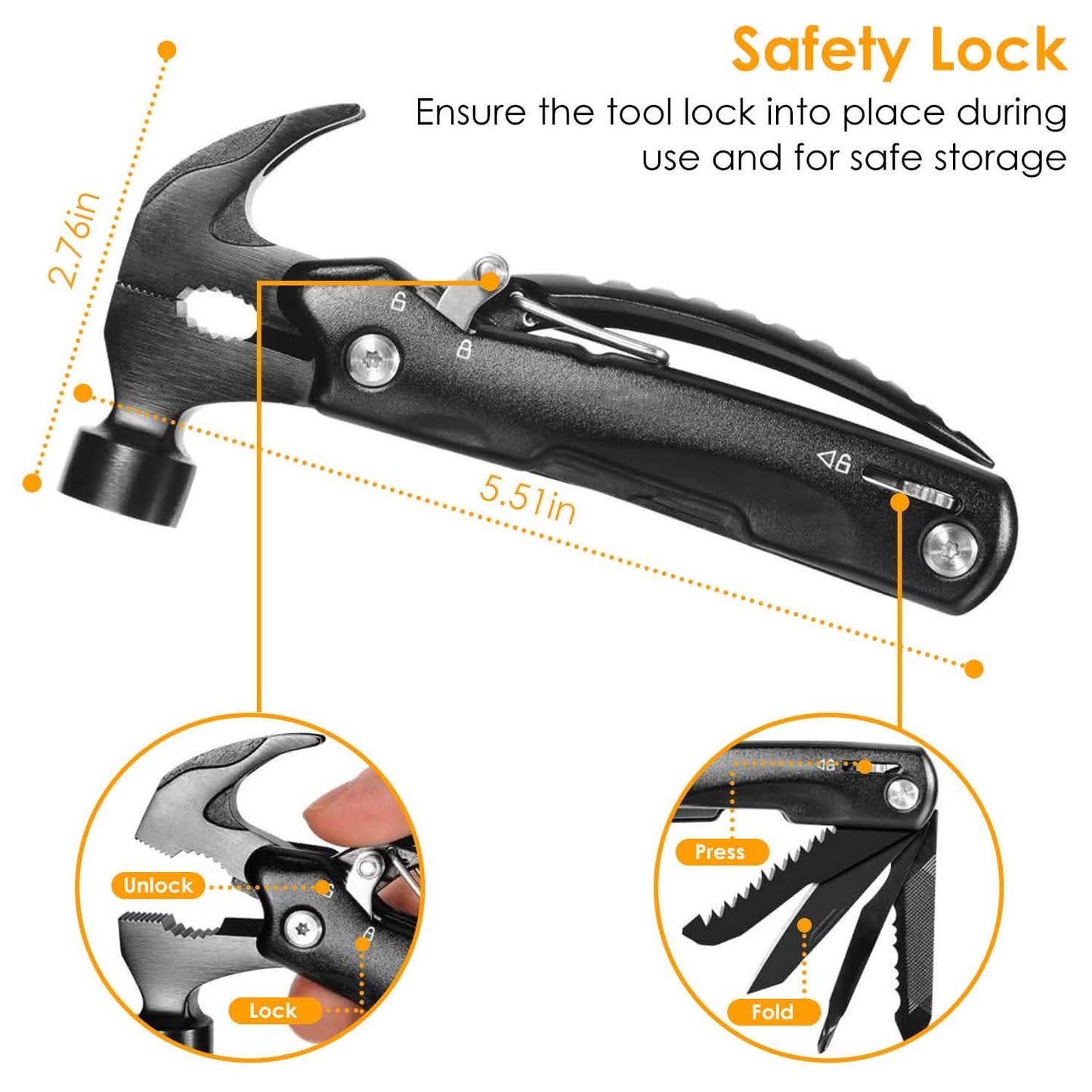 12-in-1 Stainless Steel Portable Hammer Multitool DailySale