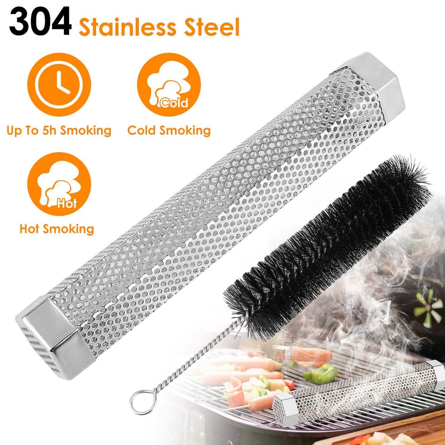 12-Inch Stainless Steel BBQ Grill Smoker Tube DailySale