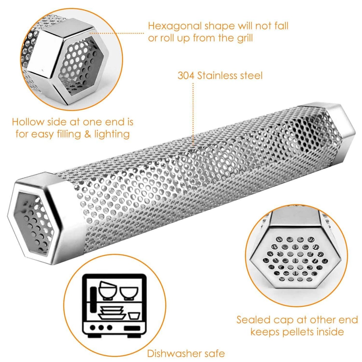 12-Inch Stainless Steel BBQ Grill Smoker Tube DailySale