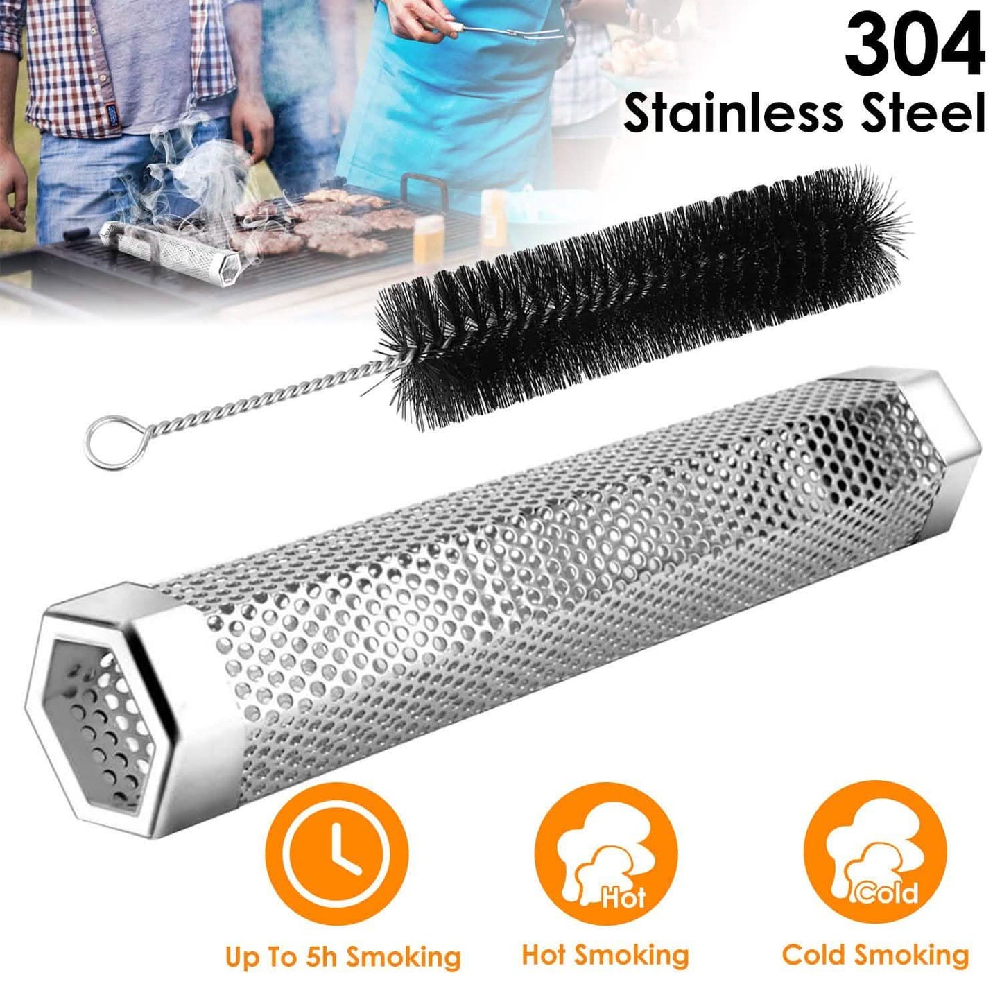 12-Inch Stainless Steel BBQ Grill Smoker Tube DailySale