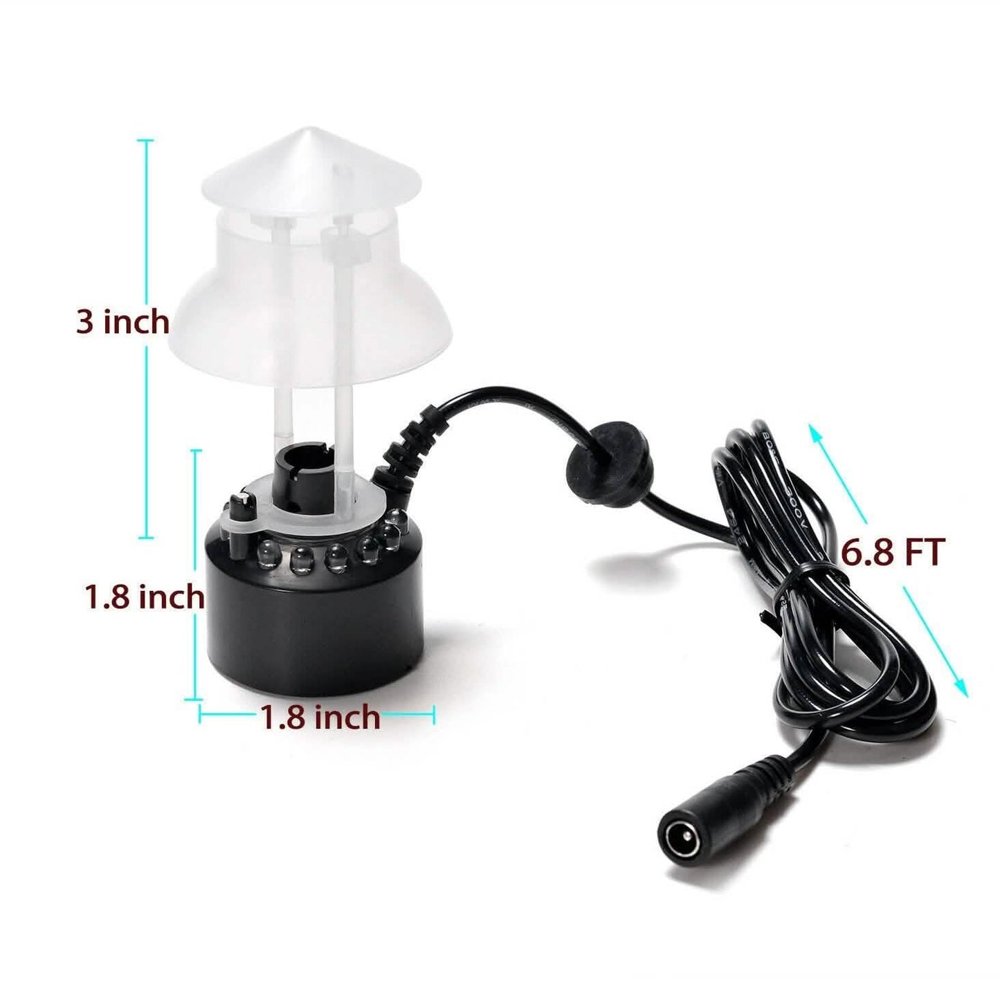 12 LED Mist Water Fountain Machine Atomizer Air Humidifier DailySale
