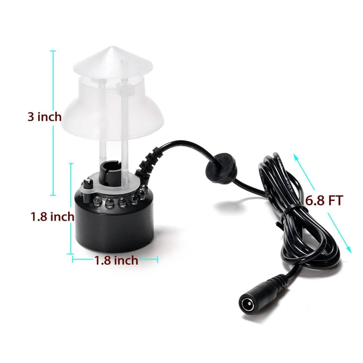 12 LED Mist Water Fountain Machine Atomizer Air Humidifier DailySale