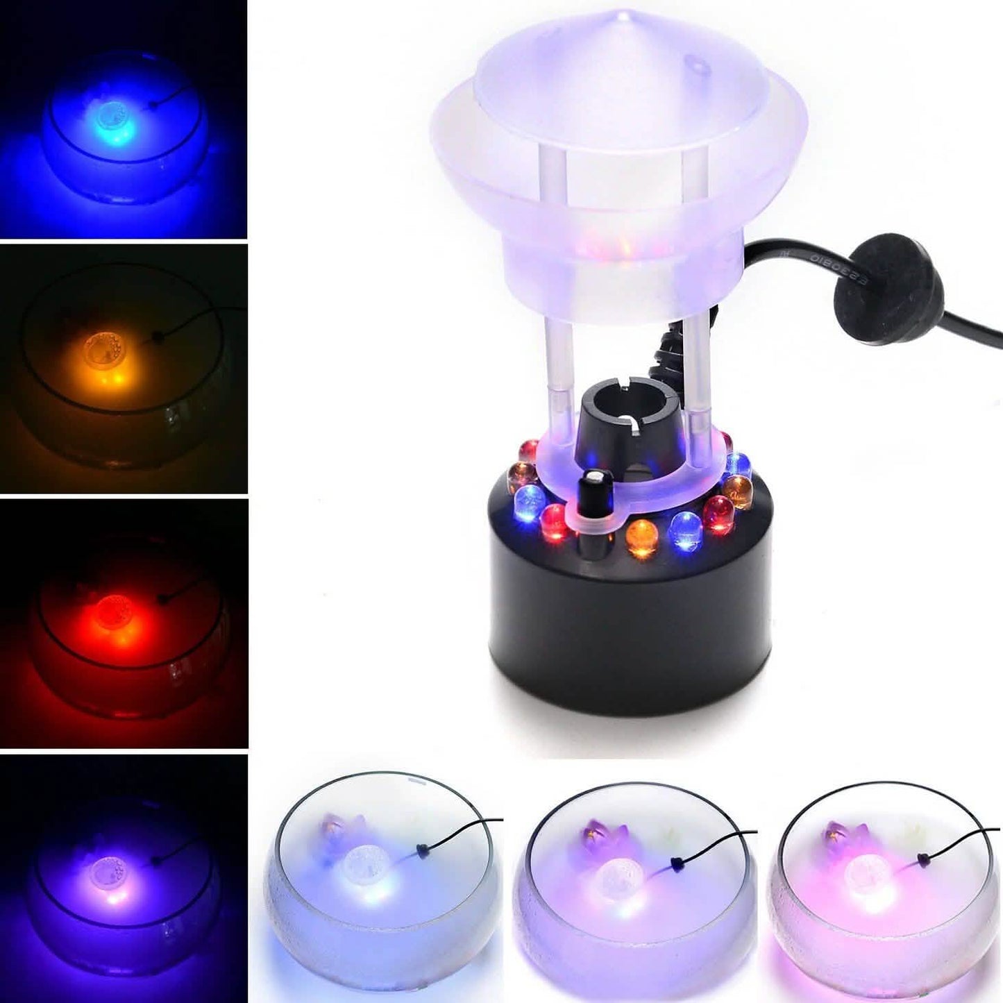 12 LED Mist Water Fountain Machine Atomizer Air Humidifier DailySale