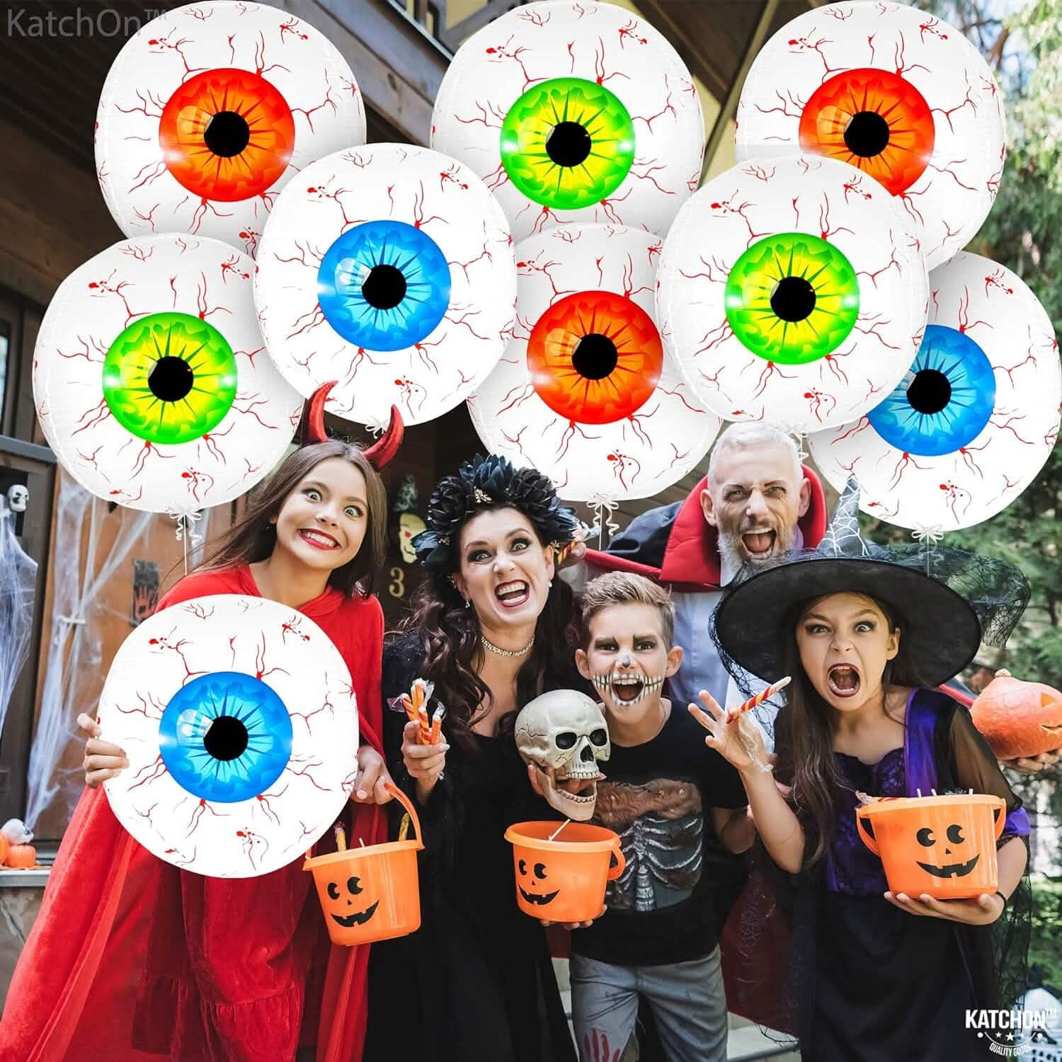 12-Pack: 22 Inch Halloween Eyeball Balloons DailySale
