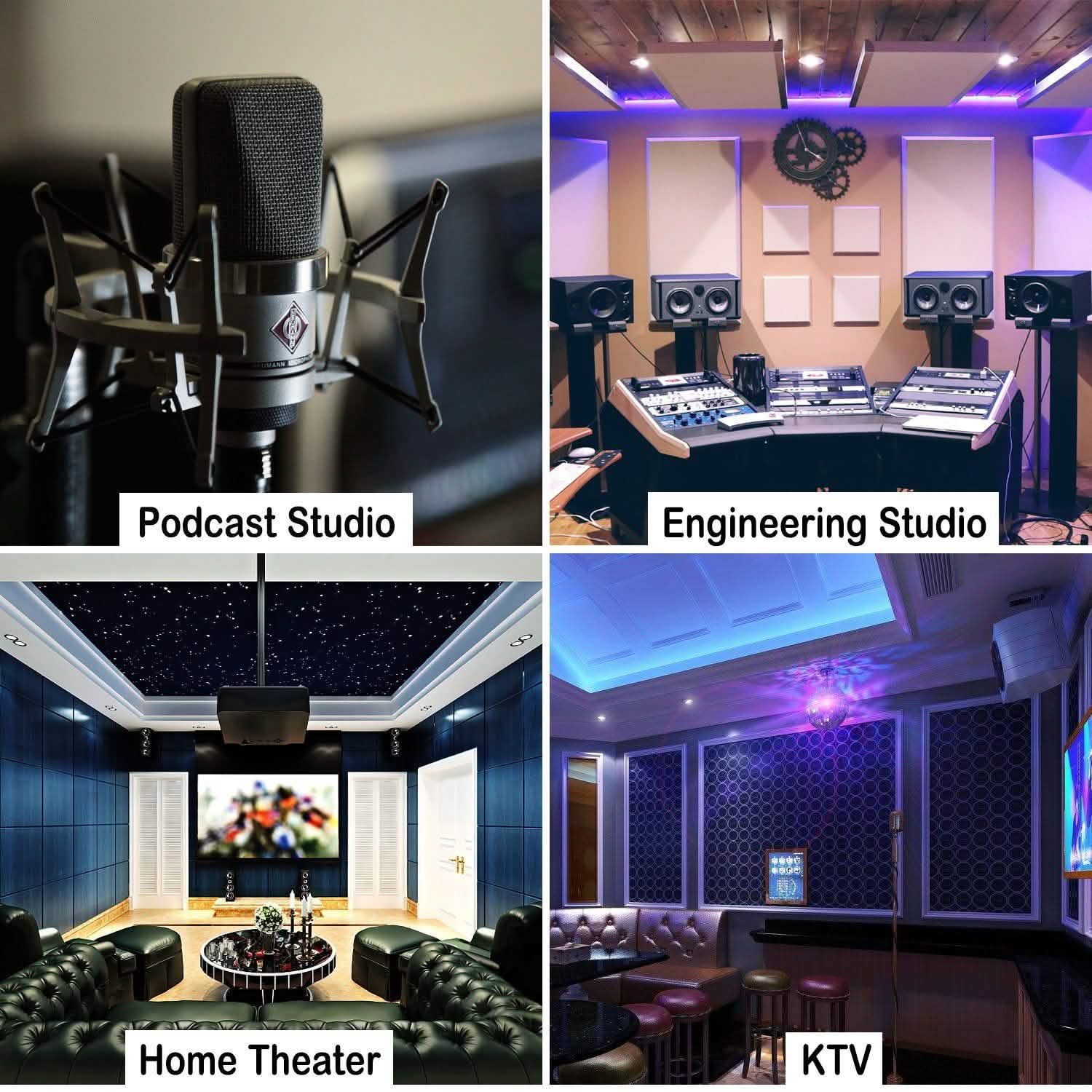 12-Pack: AGPtEK Soundproof Foams Acoustic Sound Panels DailySale