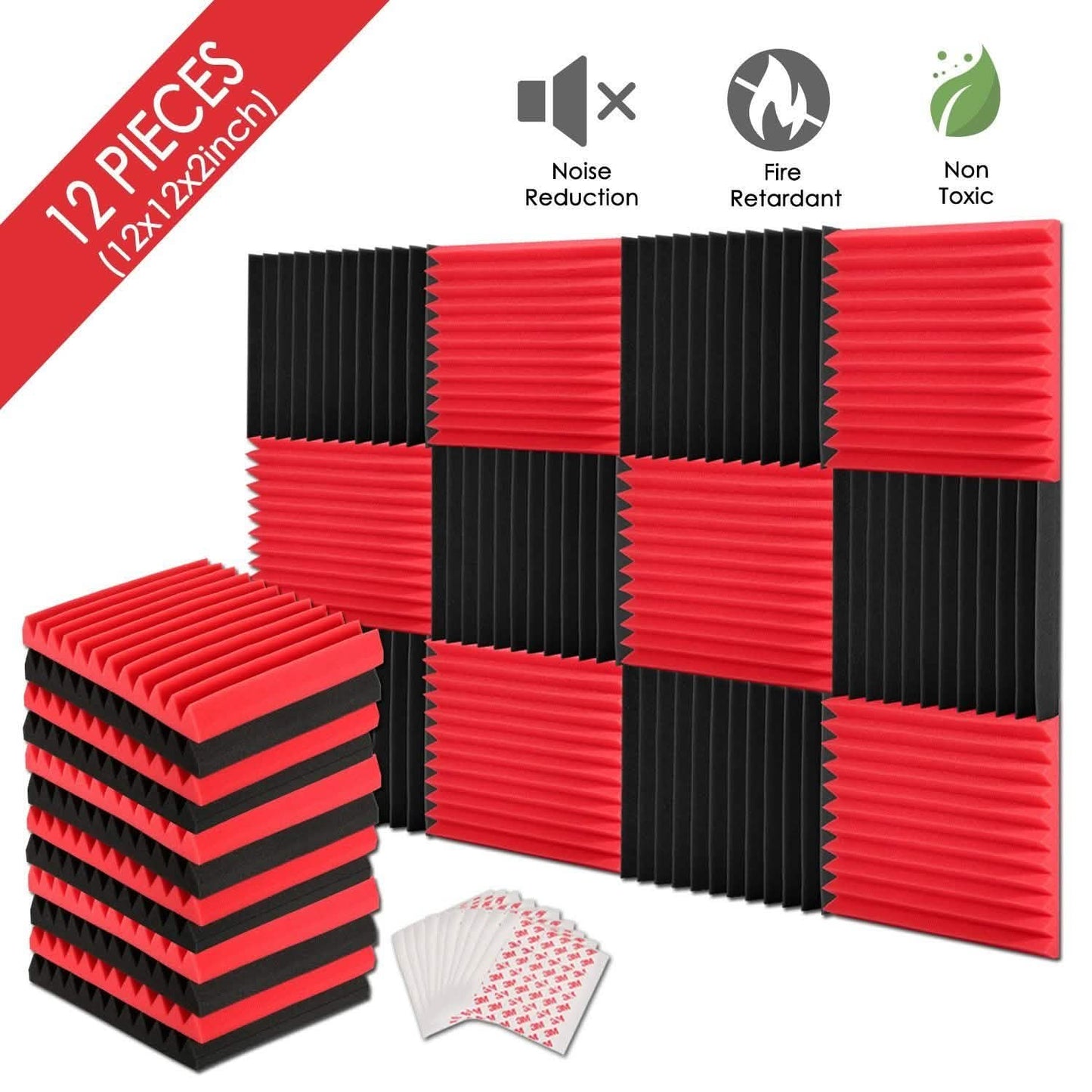 12-Pack: AGPtEK Soundproof Foams Acoustic Sound Panels DailySale