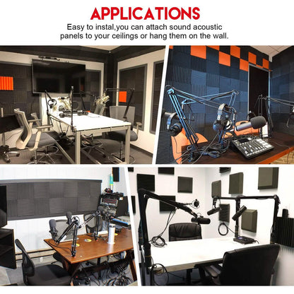 12-Pack: AGPtEK Soundproof Foams Acoustic Sound Panels DailySale