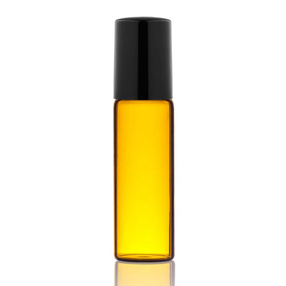 12-Pack: Amber Glass Bottles 10ml with Stainless Steel Roller Balls DailySale