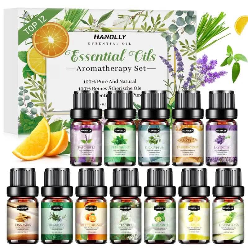 12-Pack: Aromatherapy Essential Oil Kit for Diffuser DailySale