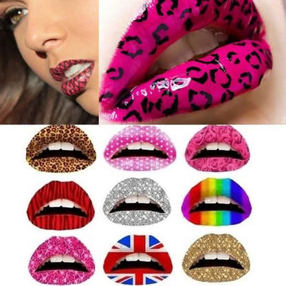 12-Pack: Colorful Temporary Lip Tattoo Set DailySale