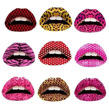 12-Pack: Colorful Temporary Lip Tattoo Set DailySale