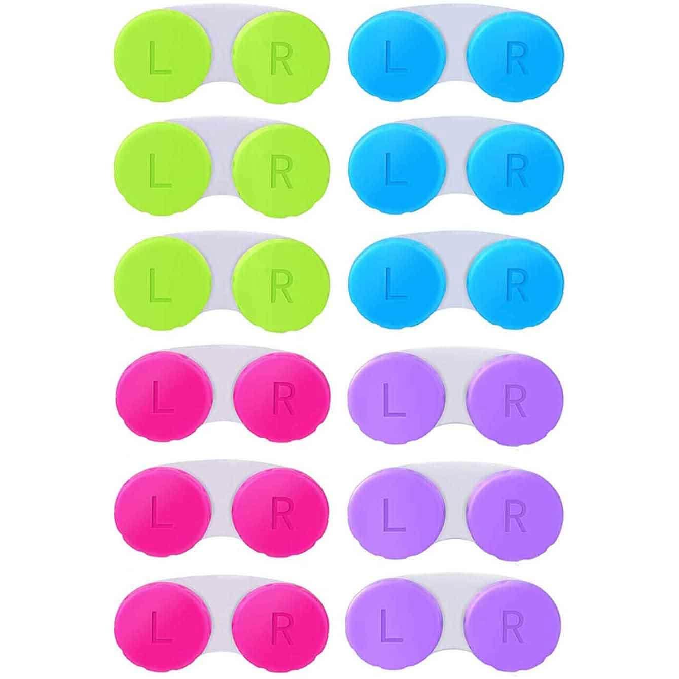 12-Pack: Colourful Contact Lens Case Box Holder DailySale