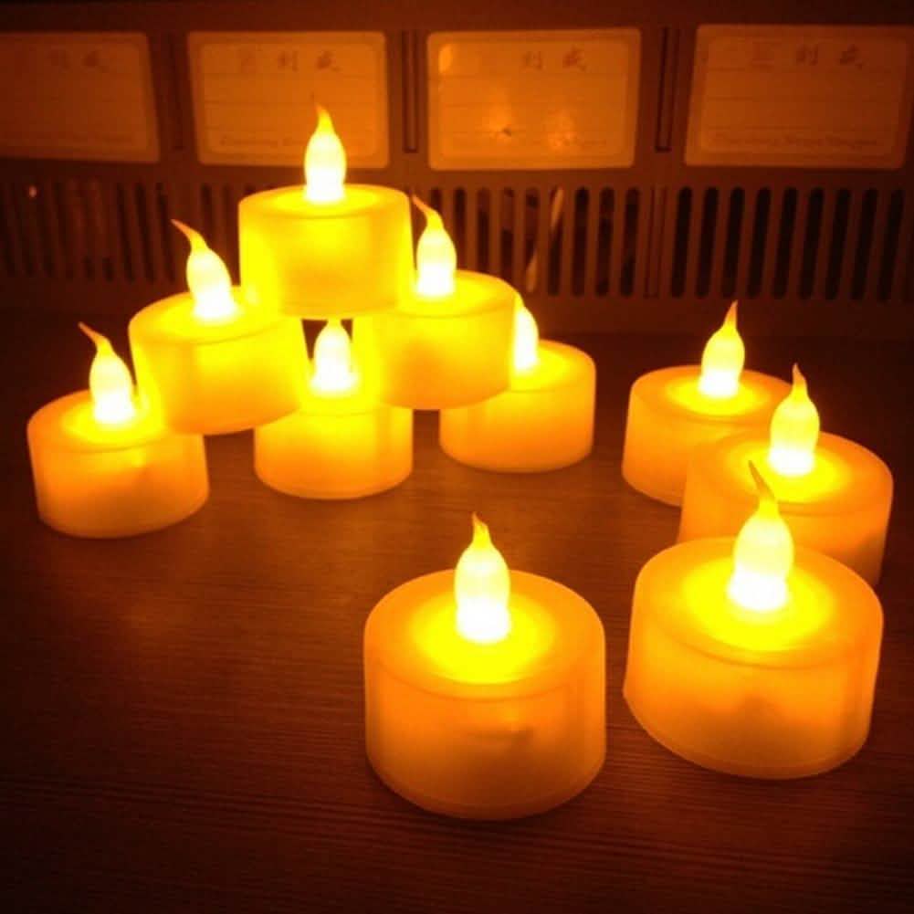 12-Pack: Flameless LED Tealight Candles, Battery Operated DailySale