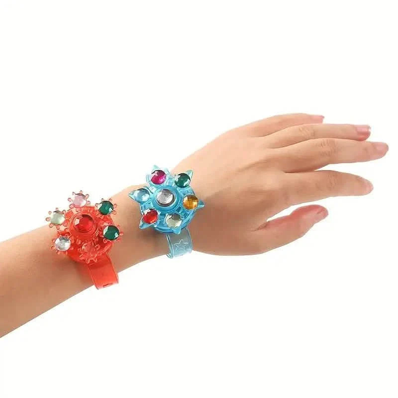 12-Pack: LED Cartoon Spinning Fidget Wristband DailySale