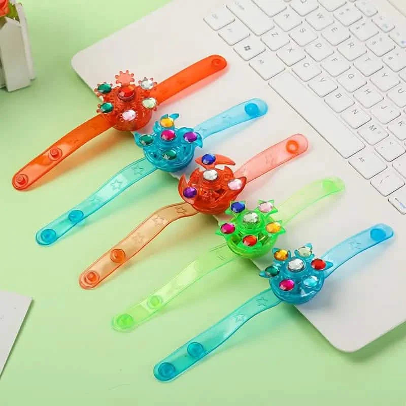 12-Pack: LED Cartoon Spinning Fidget Wristband DailySale