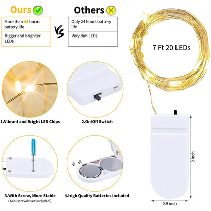 12-Pack: Led Fairy Lights Battery Operated String Lights DailySale