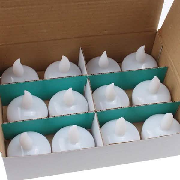 12-Pack: LED Floating Tea Waterproof Flameless Candle DailySale