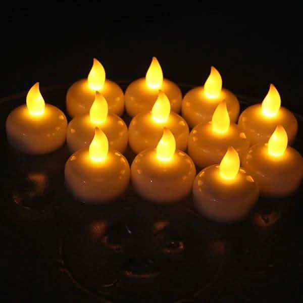 12-Pack: LED Floating Tea Waterproof Flameless Candle DailySale