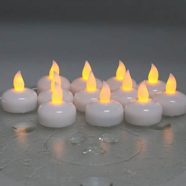 12-Pack: LED Floating Tea Waterproof Flameless Candle DailySale