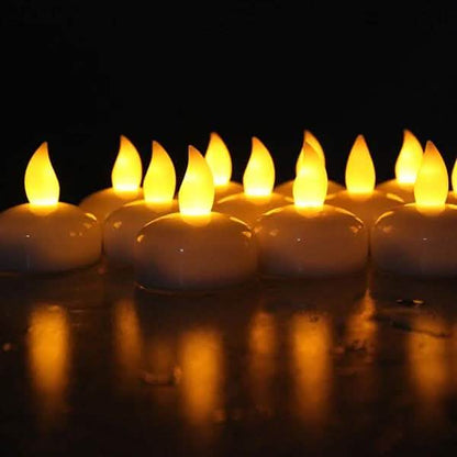 12-Pack: LED Floating Tea Waterproof Flameless Candle DailySale
