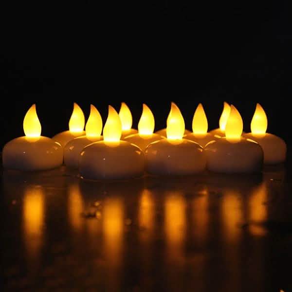 12-Pack: LED Floating Tea Waterproof Flameless Candle DailySale