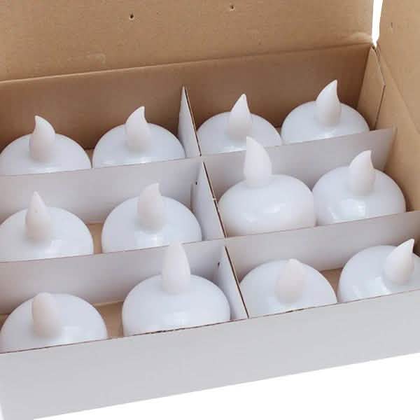 12-Pack: LED Floating Tea Waterproof Flameless Candle DailySale