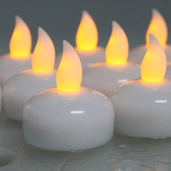 12-Pack: LED Floating Tea Waterproof Flameless Candle DailySale