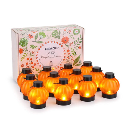 12-Pack: LED Pumpkin Tealights Smokeless Candles DailySale