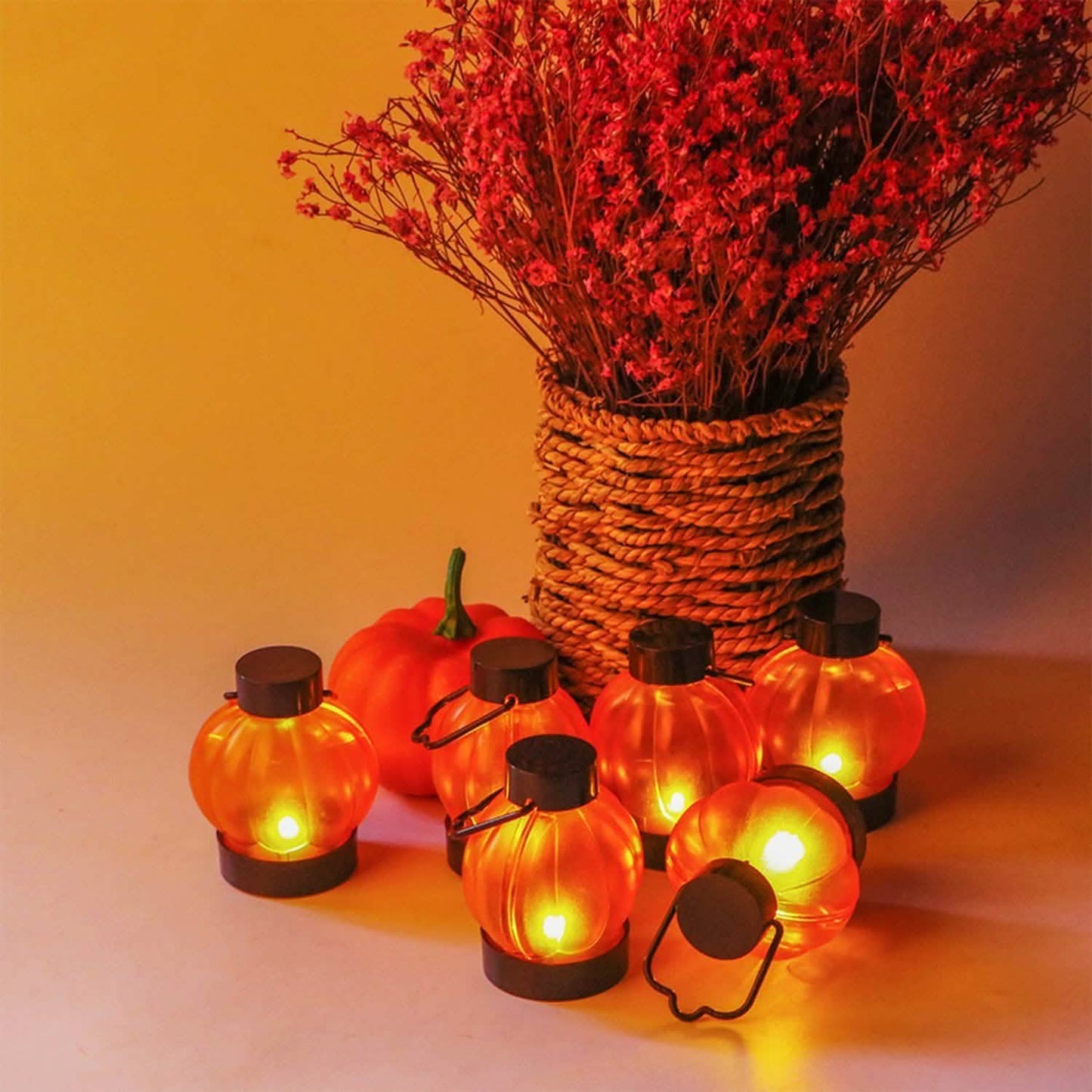 12-Pack: LED Pumpkin Tealights Smokeless Candles DailySale