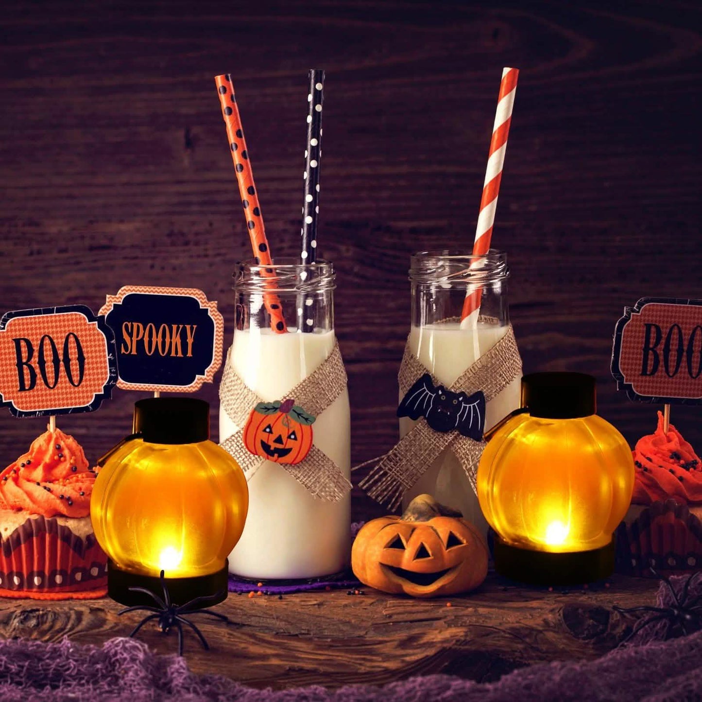 12-Pack: LED Pumpkin Tealights Smokeless Candles DailySale