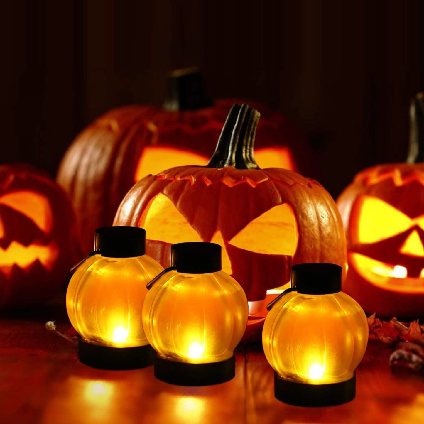12-Pack: LED Pumpkin Tealights Smokeless Candles DailySale