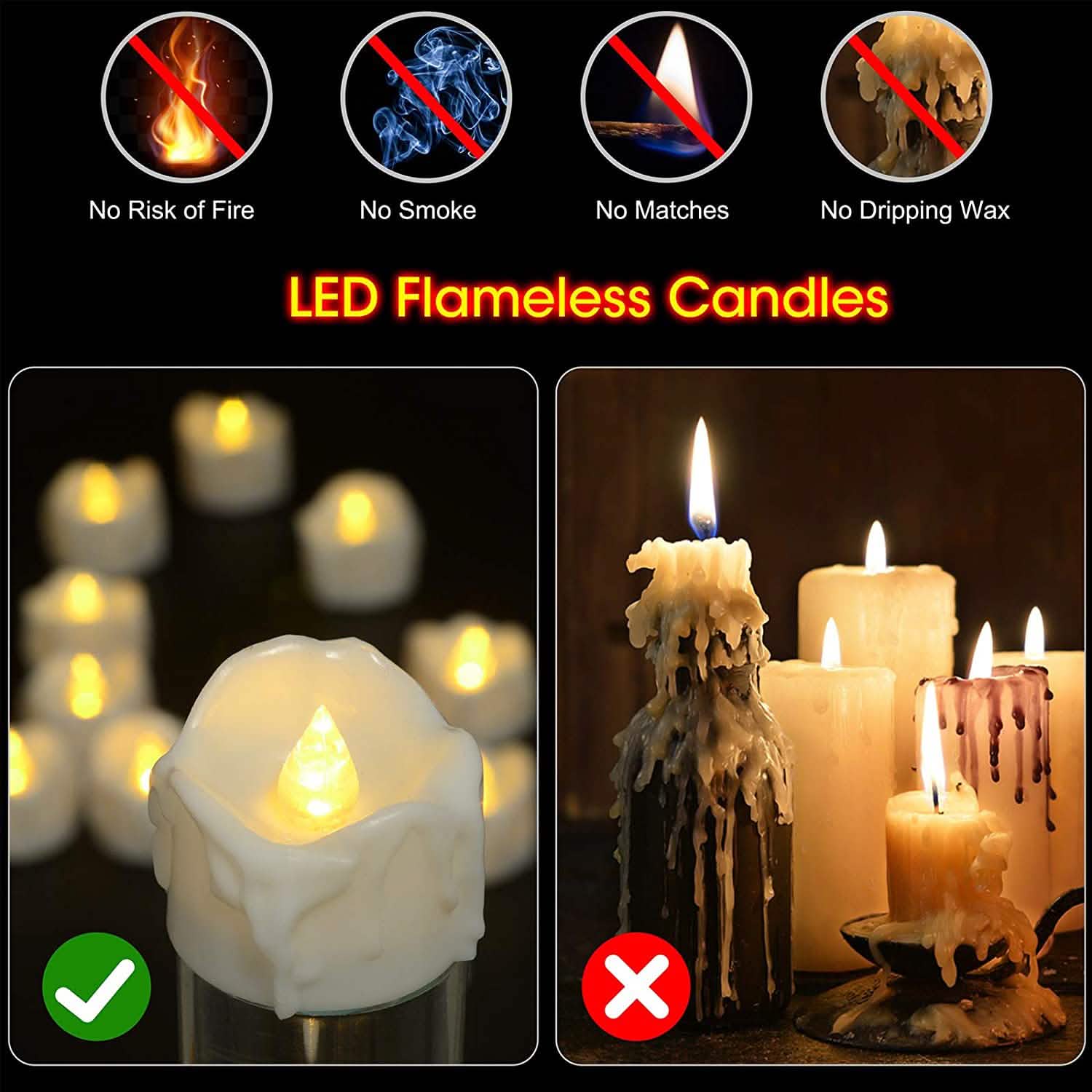 12-Pack: LED Timer Candle Decoration DailySale