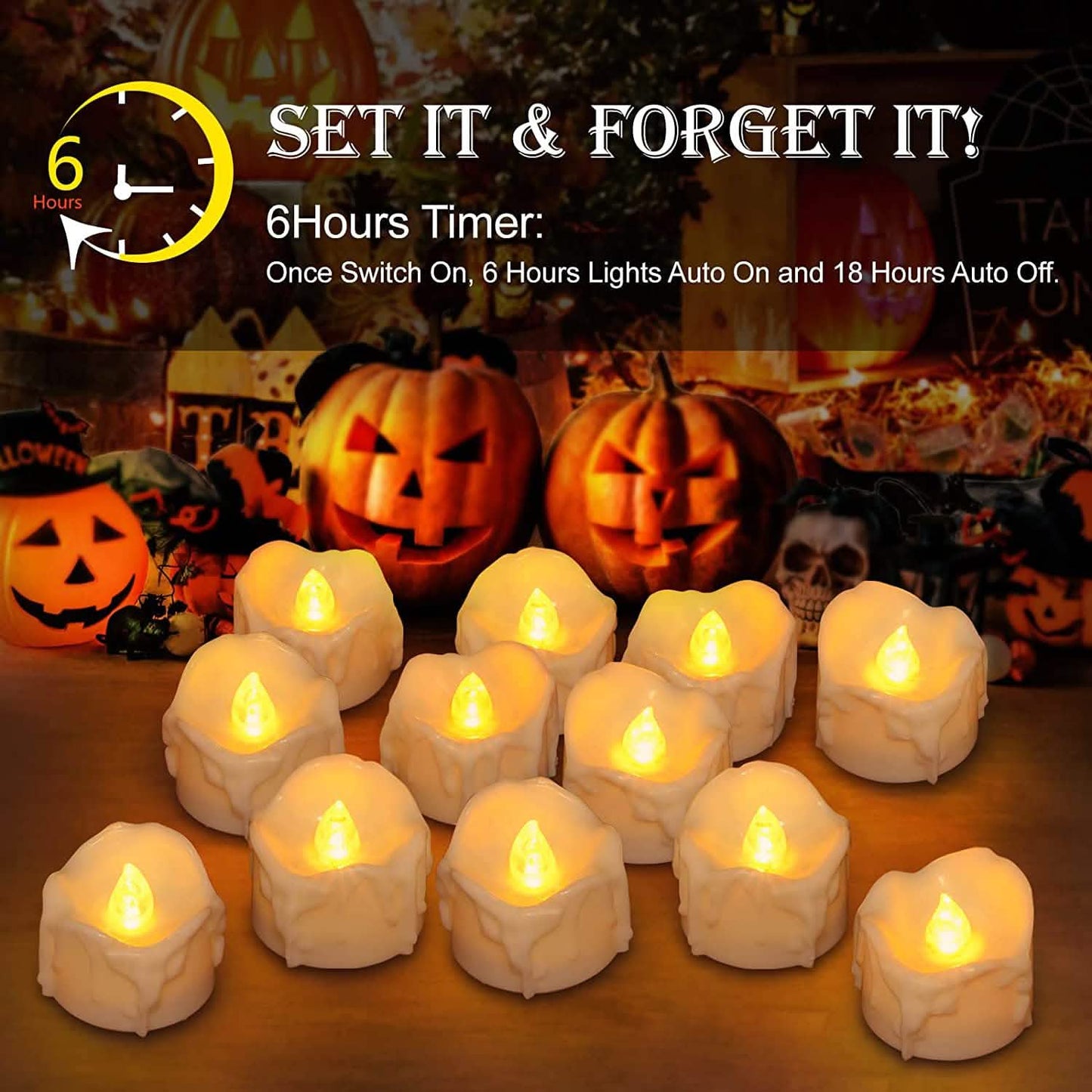 12-Pack: LED Timer Candle Decoration DailySale